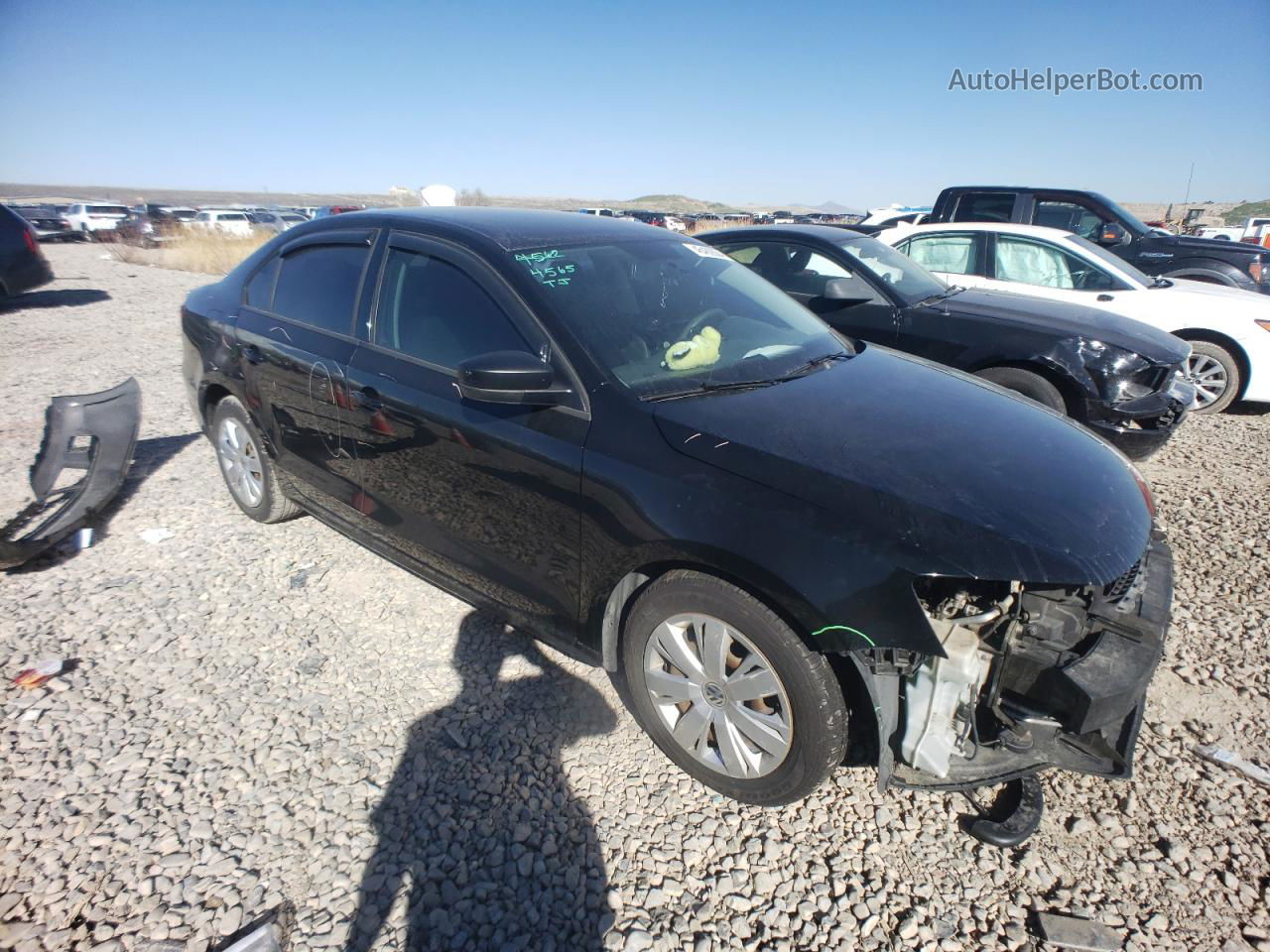 2012 Volkswagen Jetta Base Black vin: 3VW2K7AJXCM326518