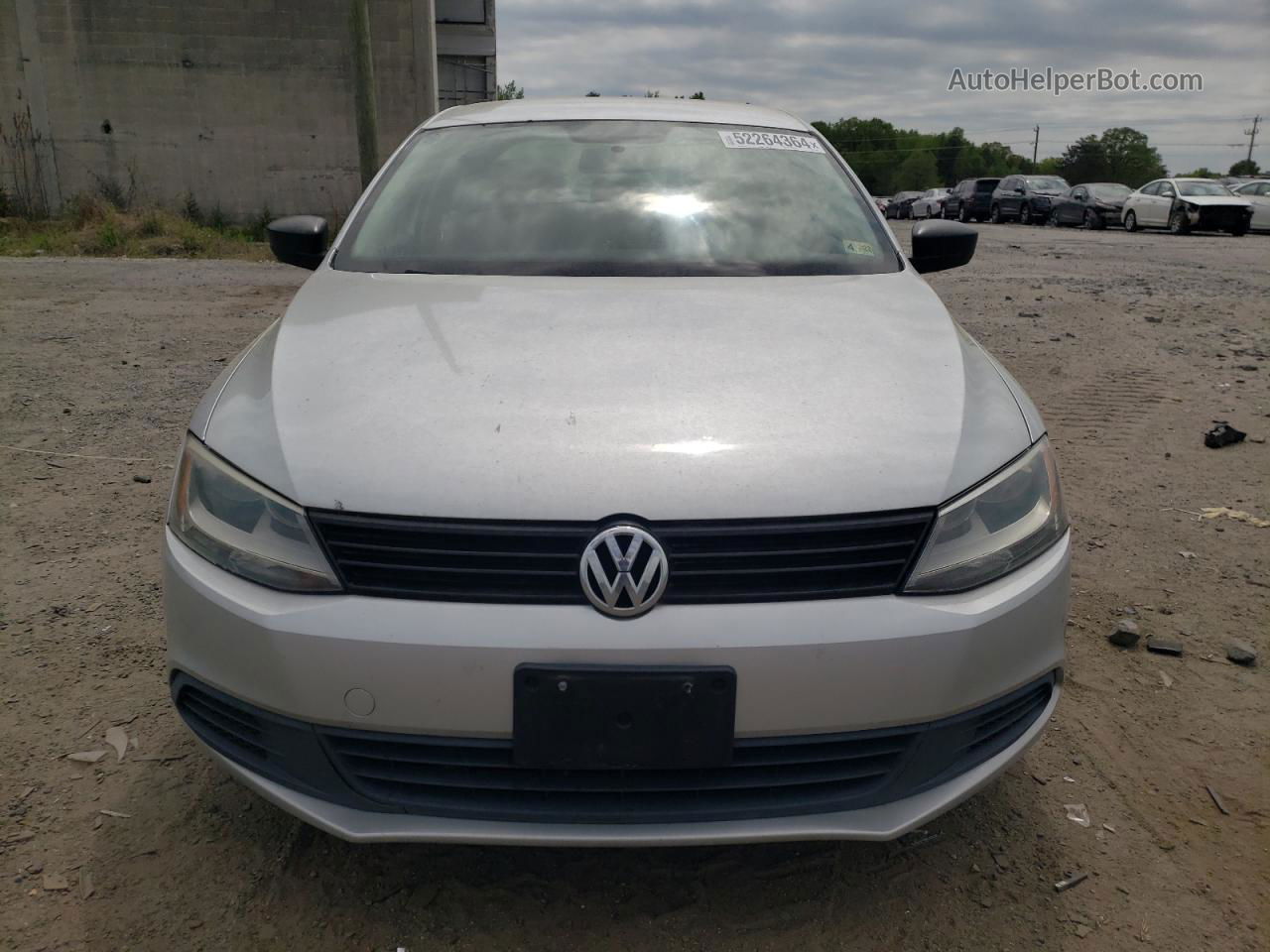 2012 Volkswagen Jetta Base Silver vin: 3VW2K7AJXCM349152