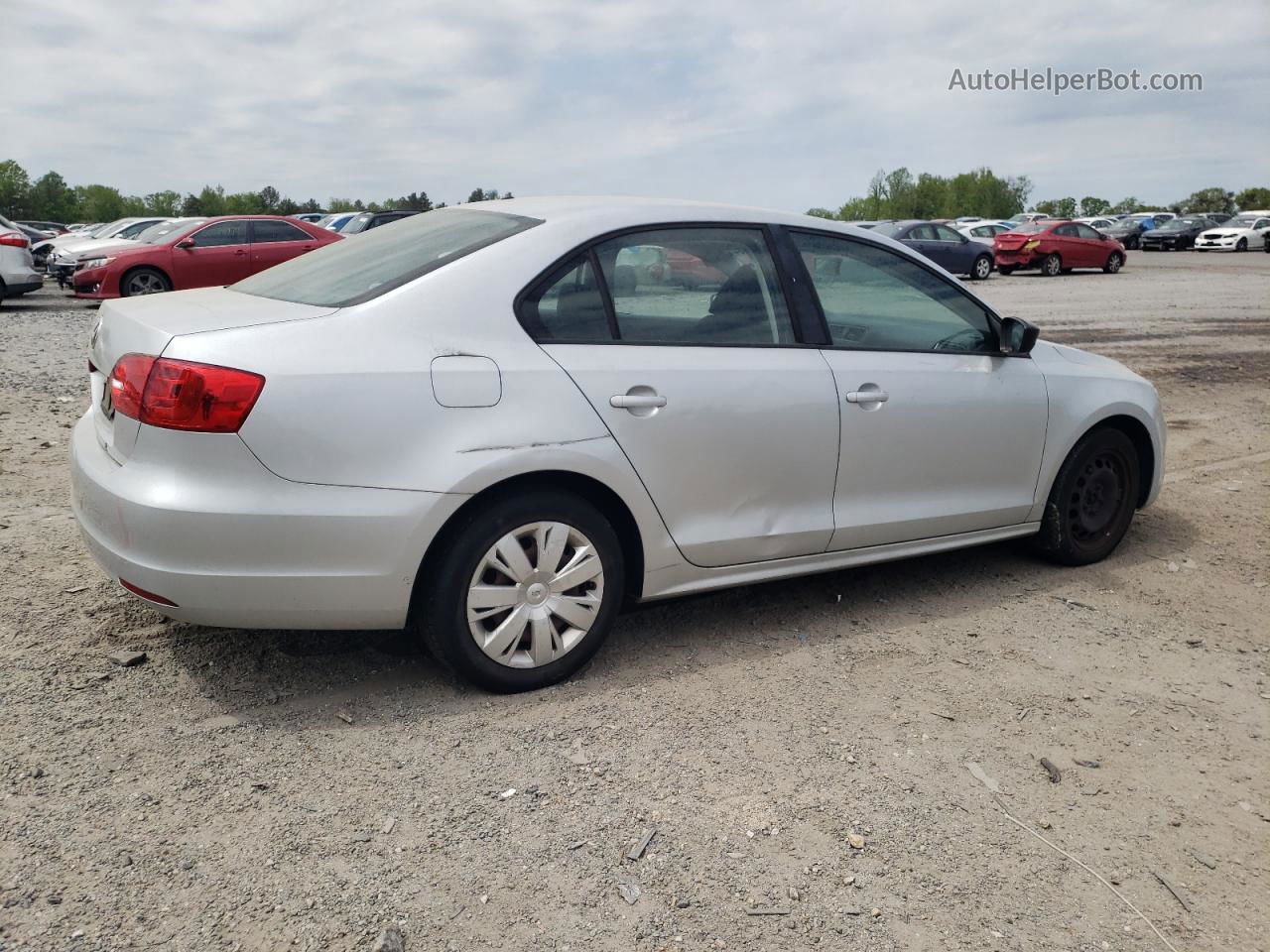 2012 Volkswagen Jetta Base Silver vin: 3VW2K7AJXCM349152