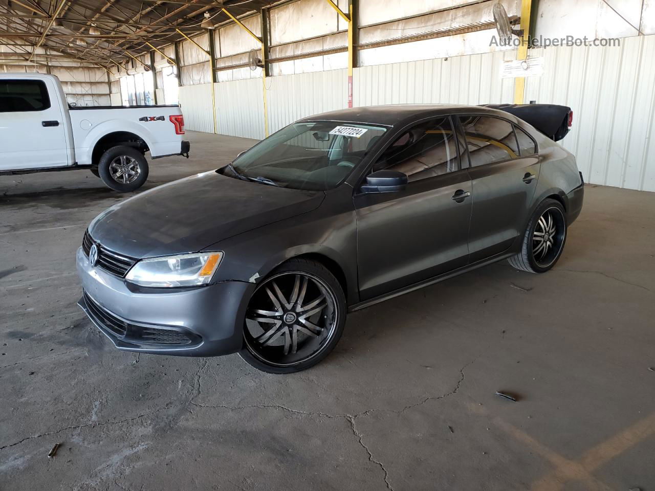 2012 Volkswagen Jetta Base Gray vin: 3VW2K7AJXCM352827