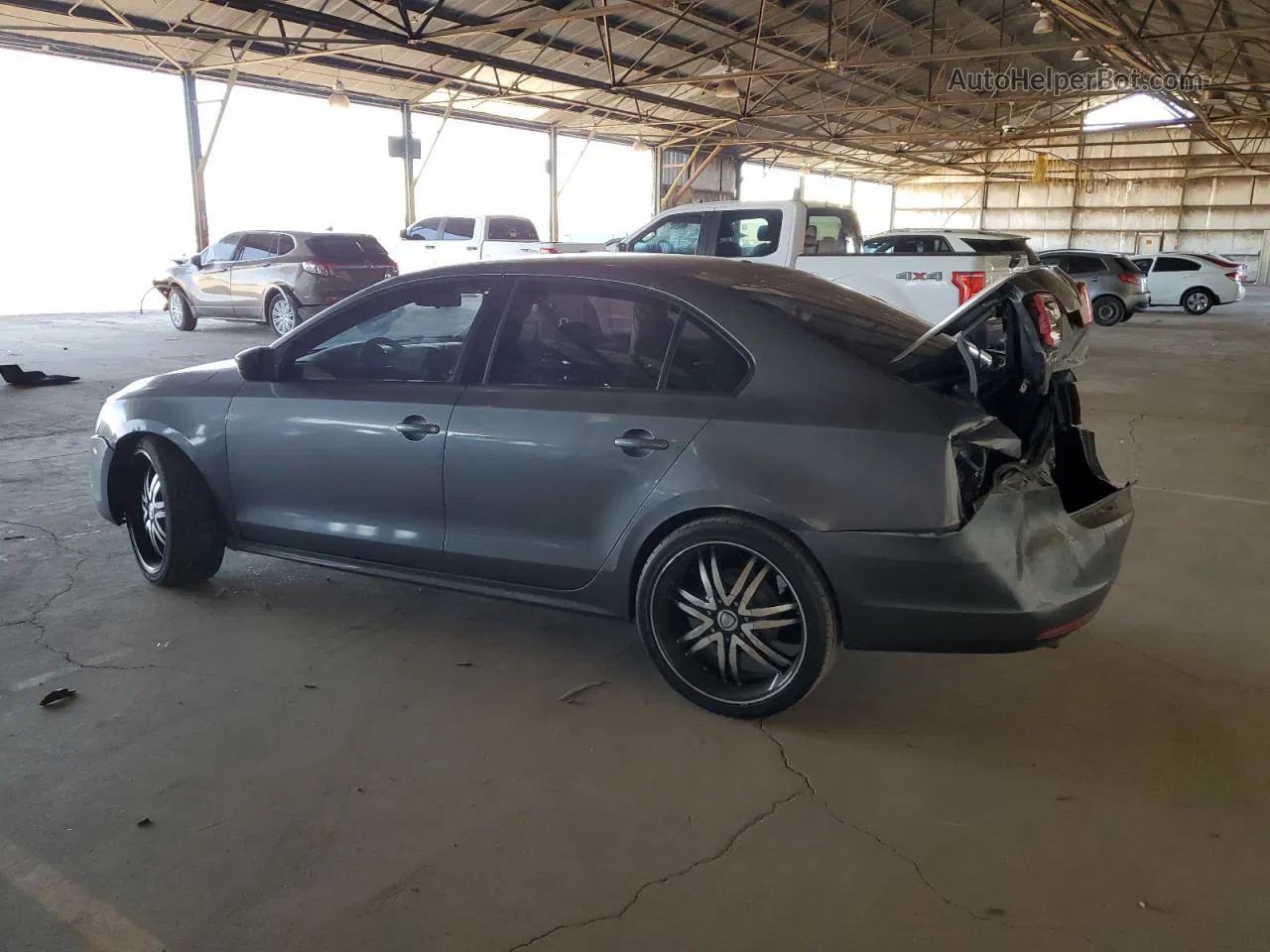 2012 Volkswagen Jetta Base Gray vin: 3VW2K7AJXCM352827