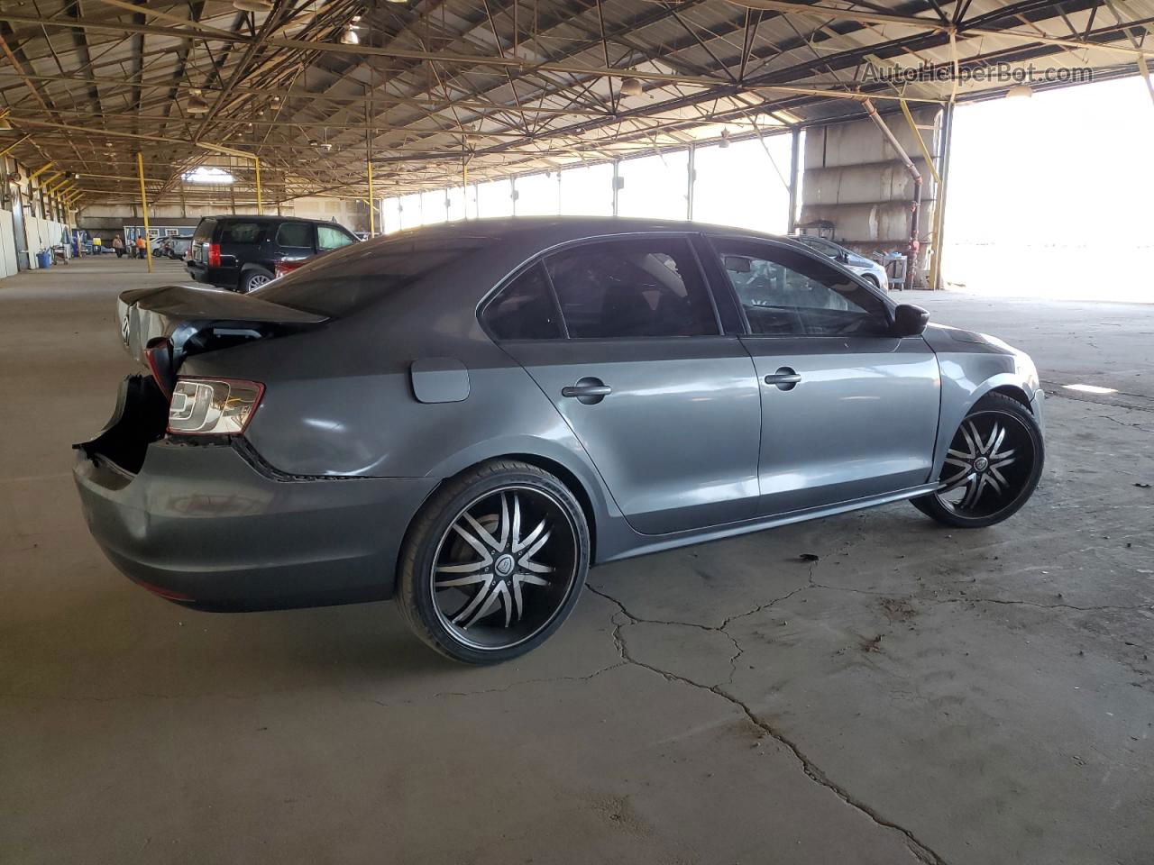 2012 Volkswagen Jetta Base Gray vin: 3VW2K7AJXCM352827