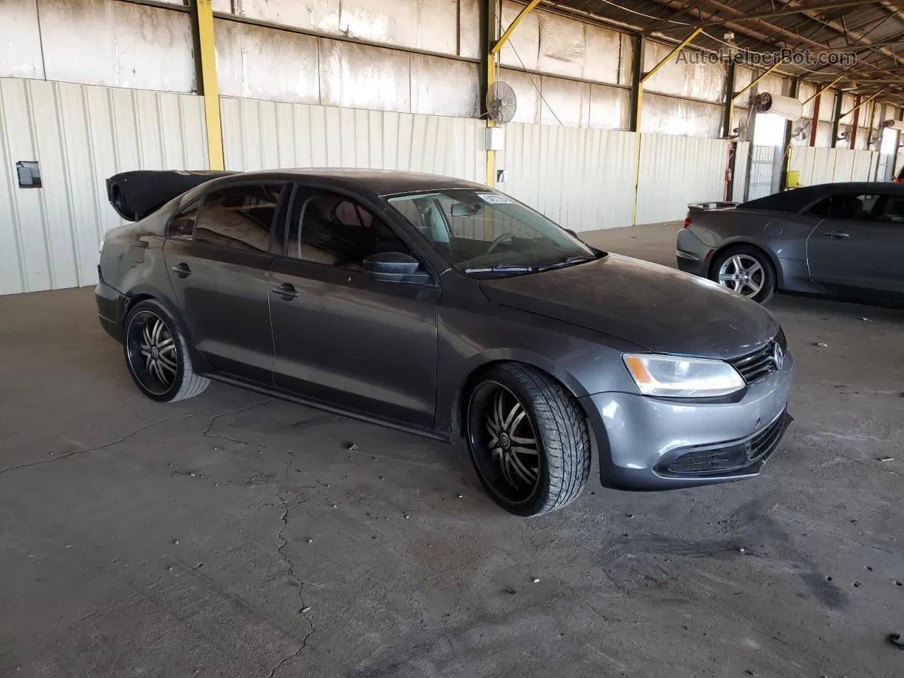 2012 Volkswagen Jetta Base Gray vin: 3VW2K7AJXCM352827