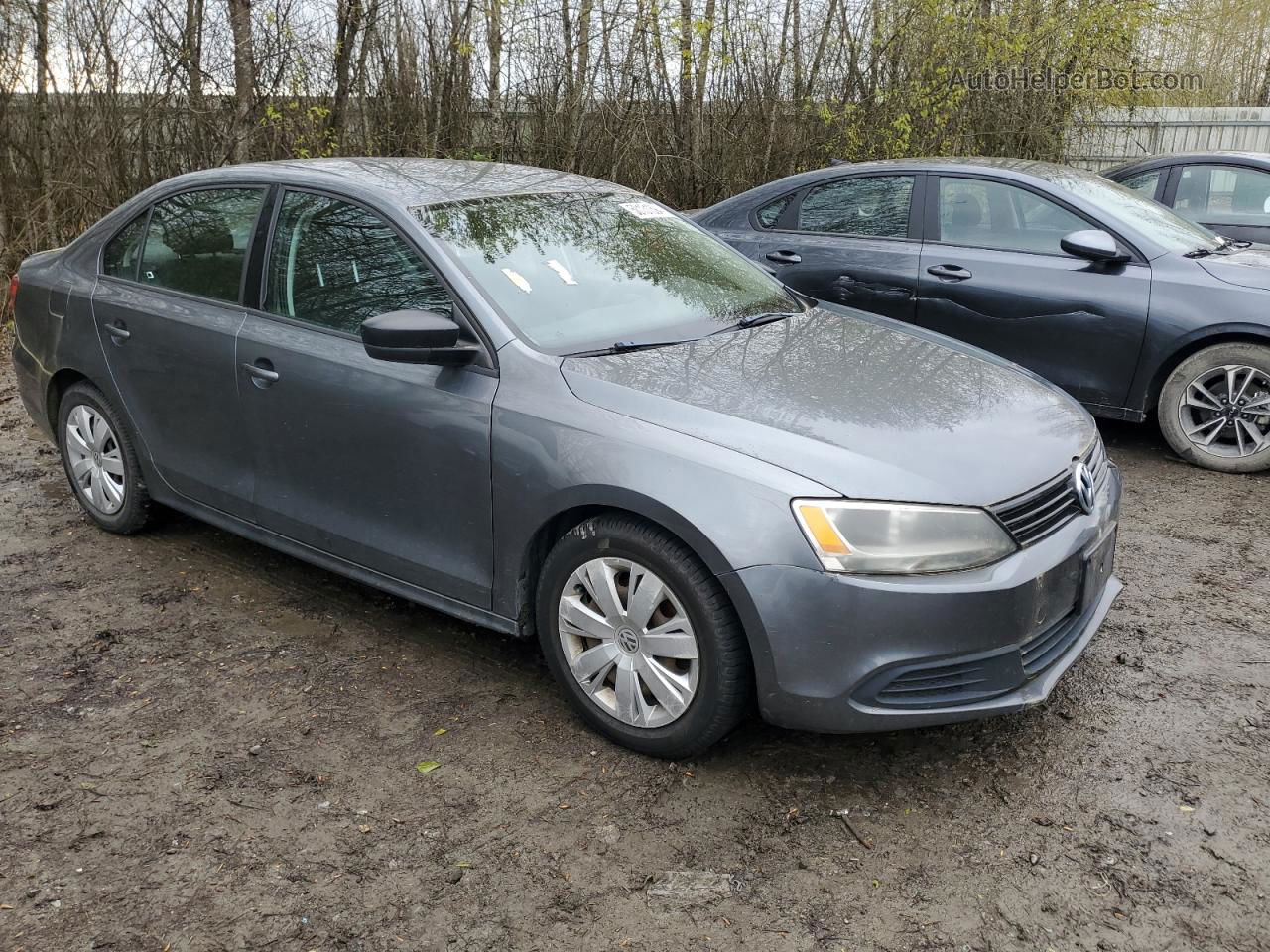 2012 Volkswagen Jetta Base Charcoal vin: 3VW2K7AJXCM396813