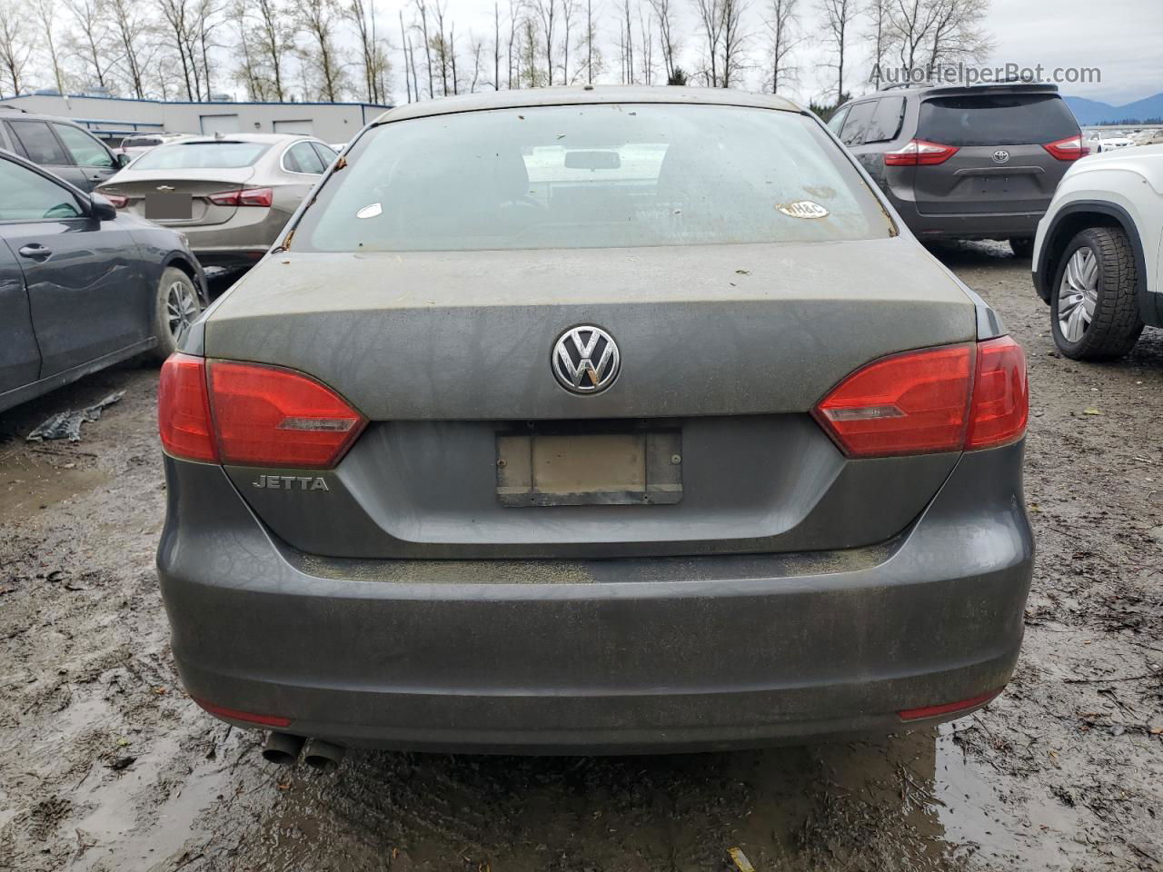 2012 Volkswagen Jetta Base Charcoal vin: 3VW2K7AJXCM396813