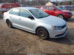 2012 Volkswagen Jetta 2.0l S Silver vin: 3VW2K7AJXCM419698