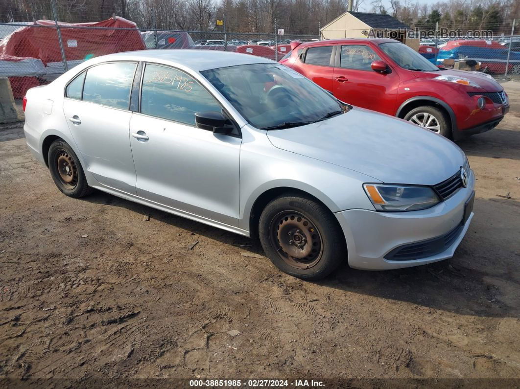 2012 Volkswagen Jetta 2.0l S Silver vin: 3VW2K7AJXCM419698