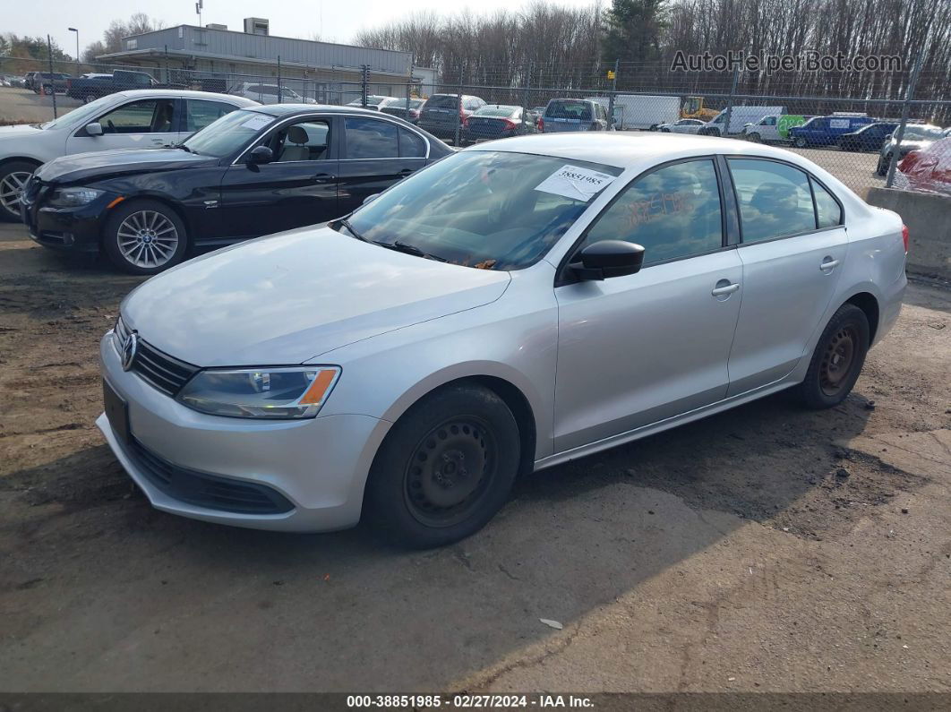 2012 Volkswagen Jetta 2.0l S Silver vin: 3VW2K7AJXCM419698