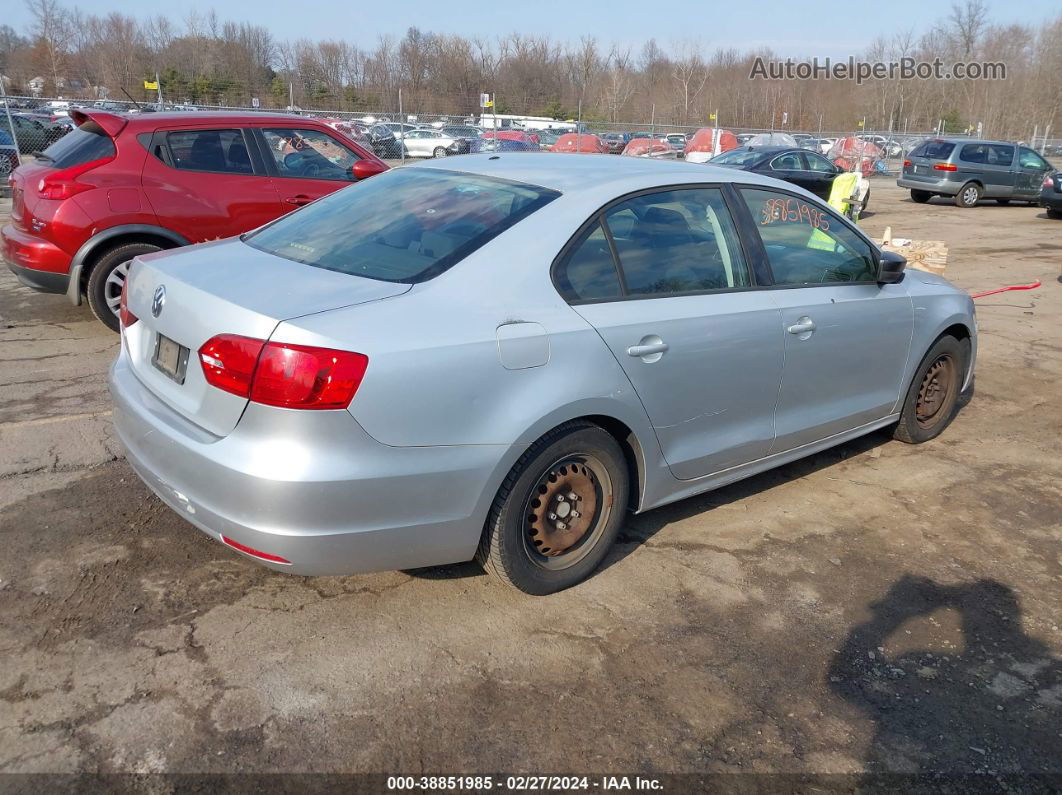 2012 Volkswagen Jetta 2.0l S Silver vin: 3VW2K7AJXCM419698