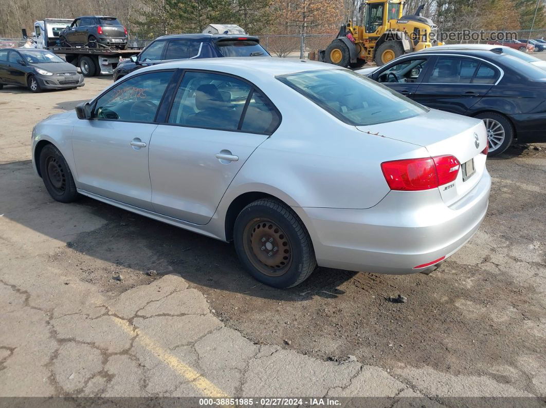 2012 Volkswagen Jetta 2.0l S Silver vin: 3VW2K7AJXCM419698