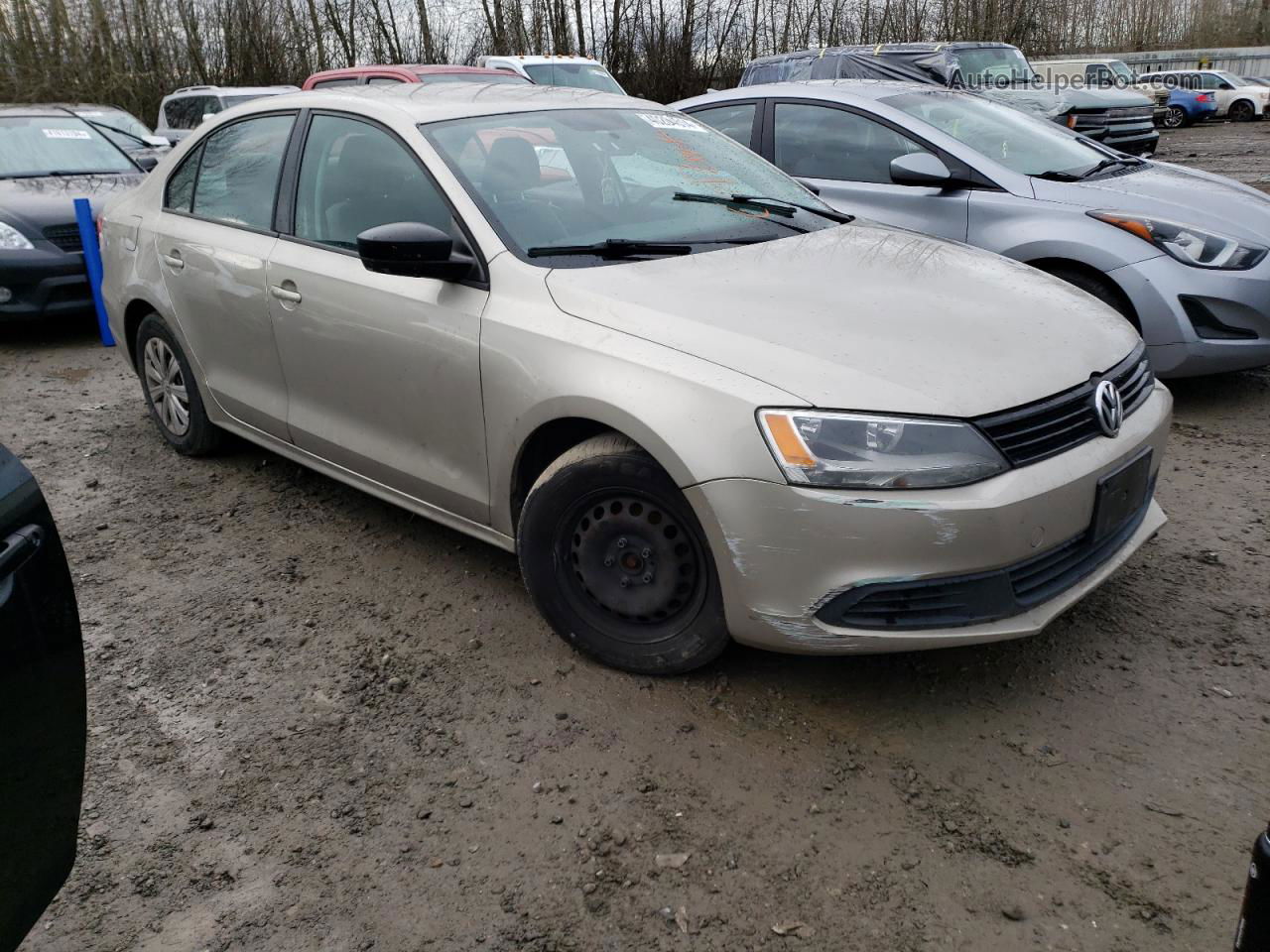 2013 Volkswagen Jetta Base Желто-коричневый vin: 3VW2K7AJXDM257928