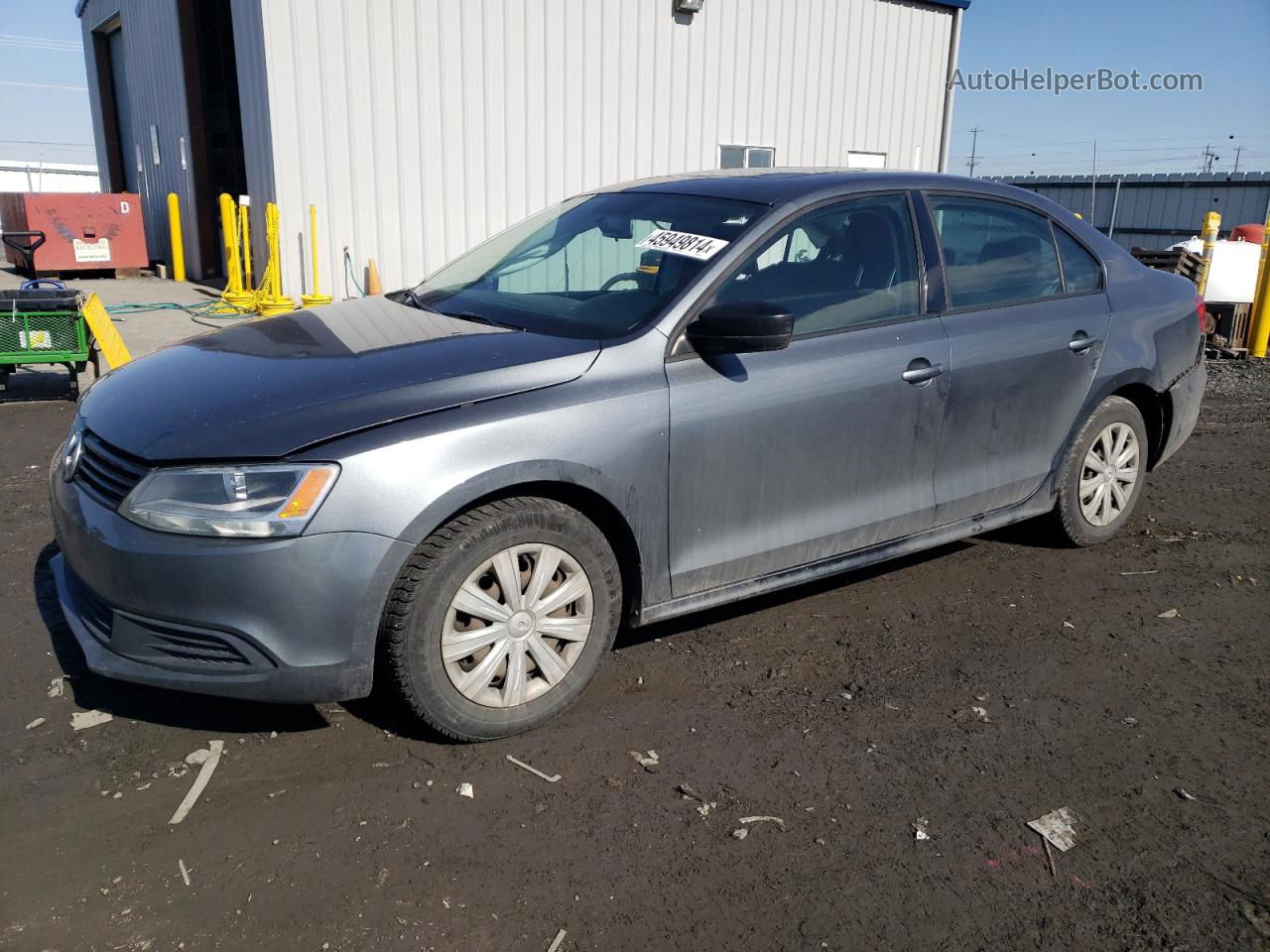 2013 Volkswagen Jetta Base Gray vin: 3VW2K7AJXDM268914