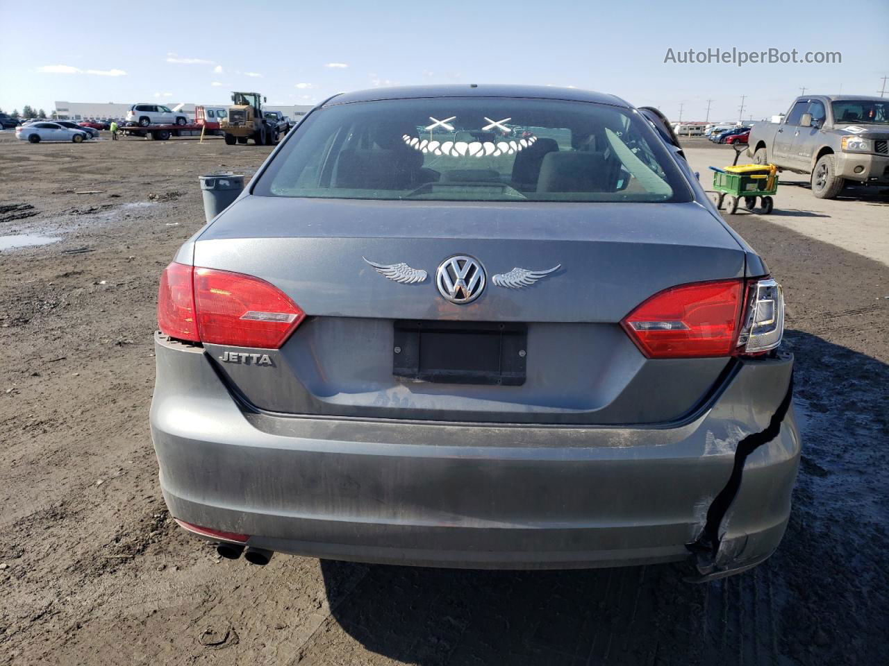 2013 Volkswagen Jetta Base Gray vin: 3VW2K7AJXDM268914