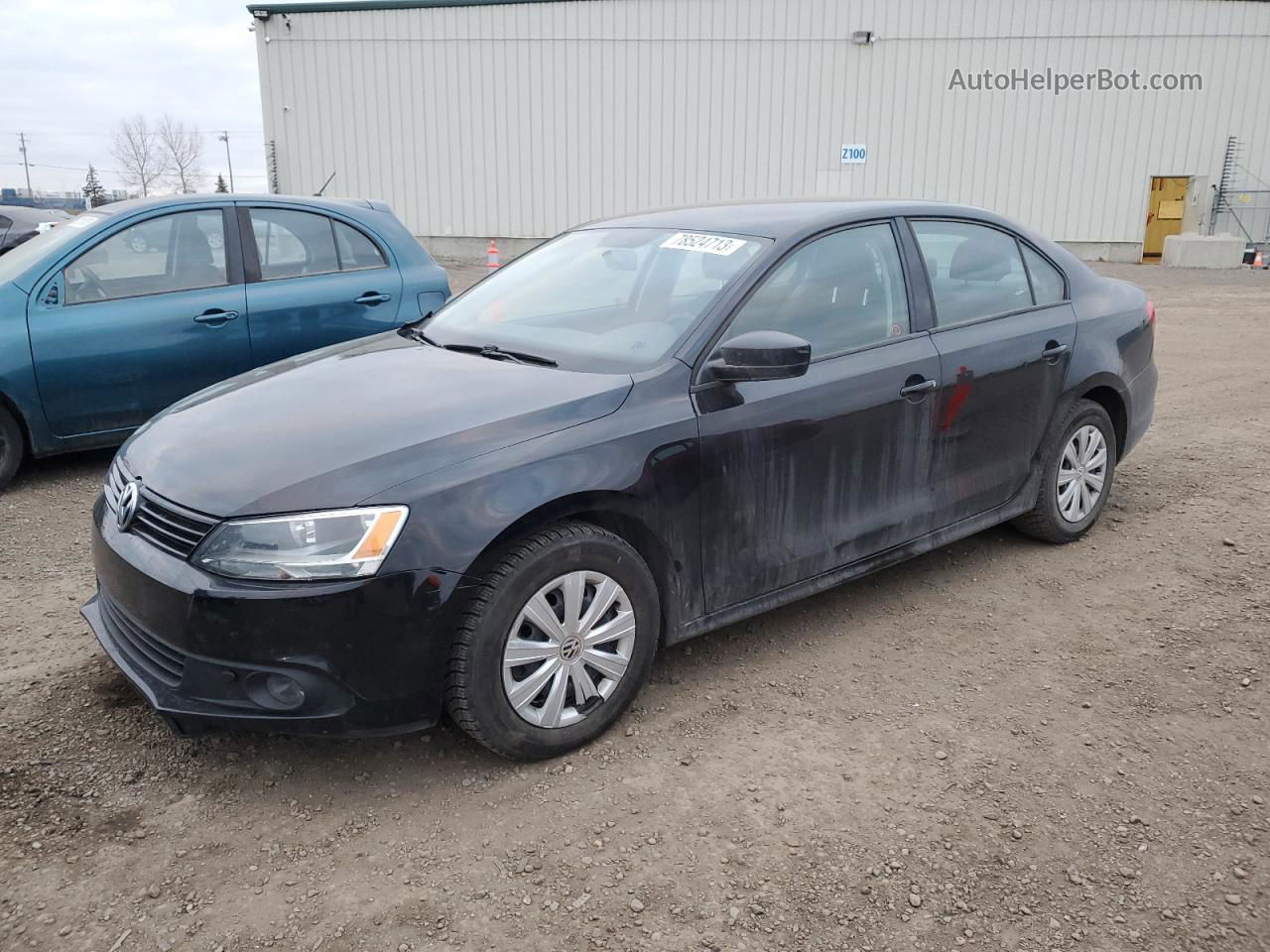 2013 Volkswagen Jetta Base Black vin: 3VW2K7AJXDM316122