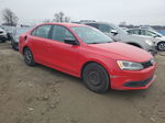 2013 Volkswagen Jetta Base Red vin: 3VW2K7AJXDM370083