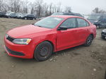 2013 Volkswagen Jetta Base Red vin: 3VW2K7AJXDM370083