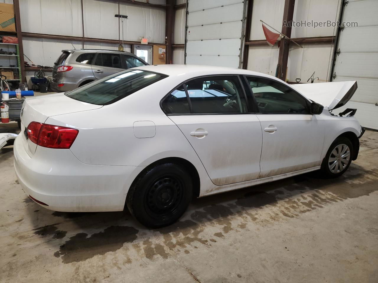 2013 Volkswagen Jetta Base White vin: 3VW2K7AJXDM370150