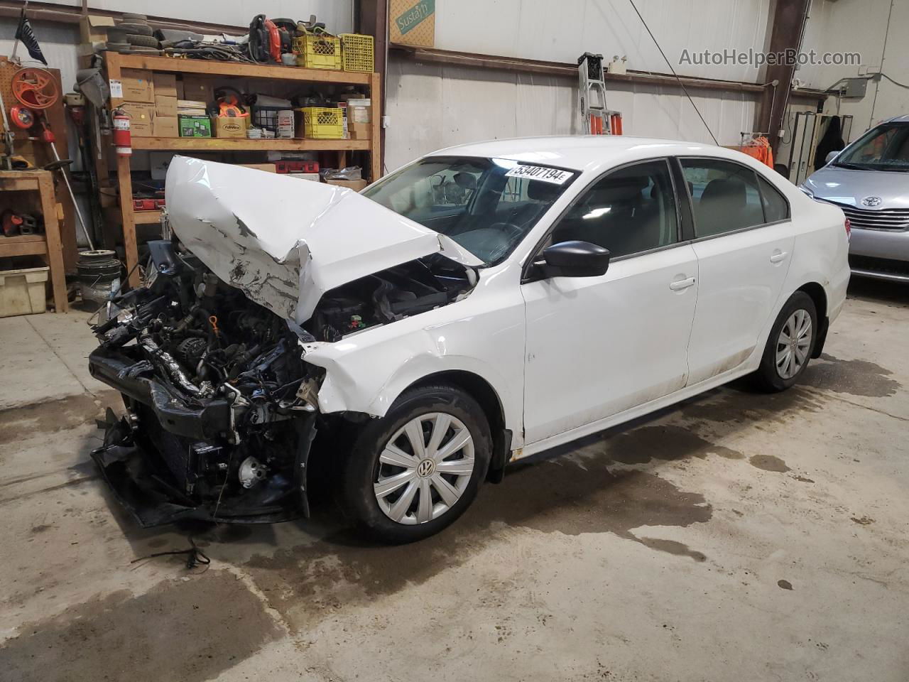 2013 Volkswagen Jetta Base White vin: 3VW2K7AJXDM370150