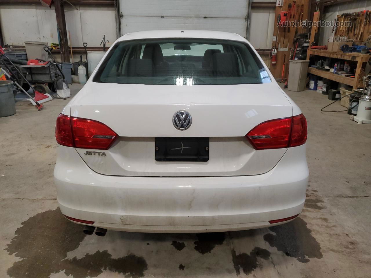 2013 Volkswagen Jetta Base White vin: 3VW2K7AJXDM370150