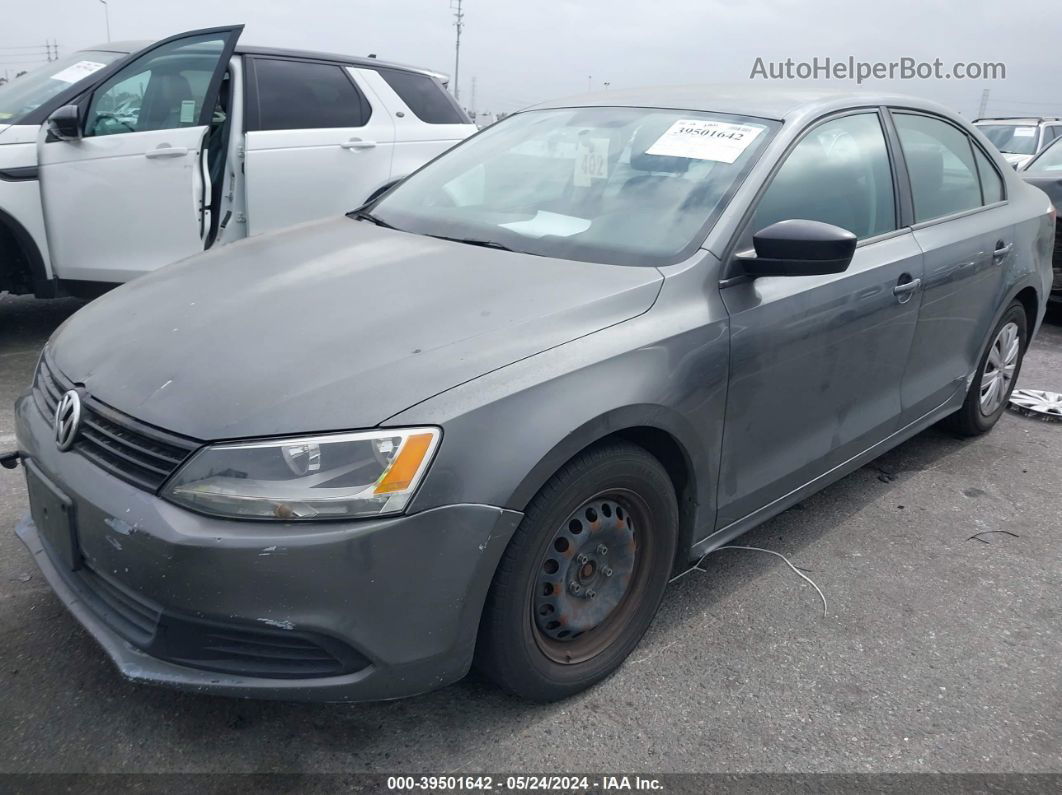 2013 Volkswagen Jetta 2.0l S Gray vin: 3VW2K7AJXDM391189