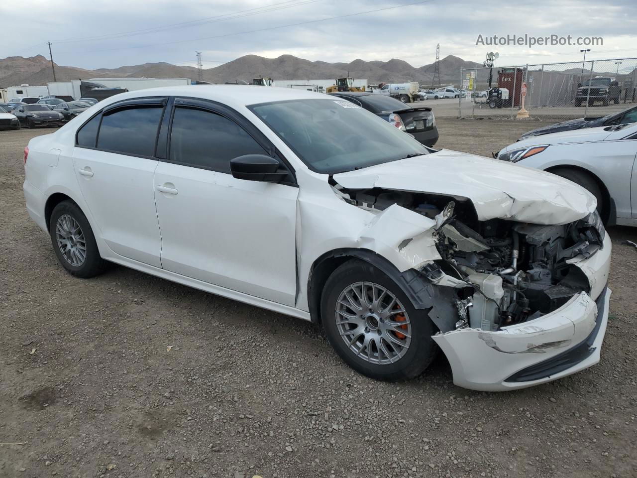 2013 Volkswagen Jetta Base White vin: 3VW2K7AJXDM414227