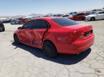 2013 Volkswagen Jetta Base Red vin: 3VW2K7AJXDM437569