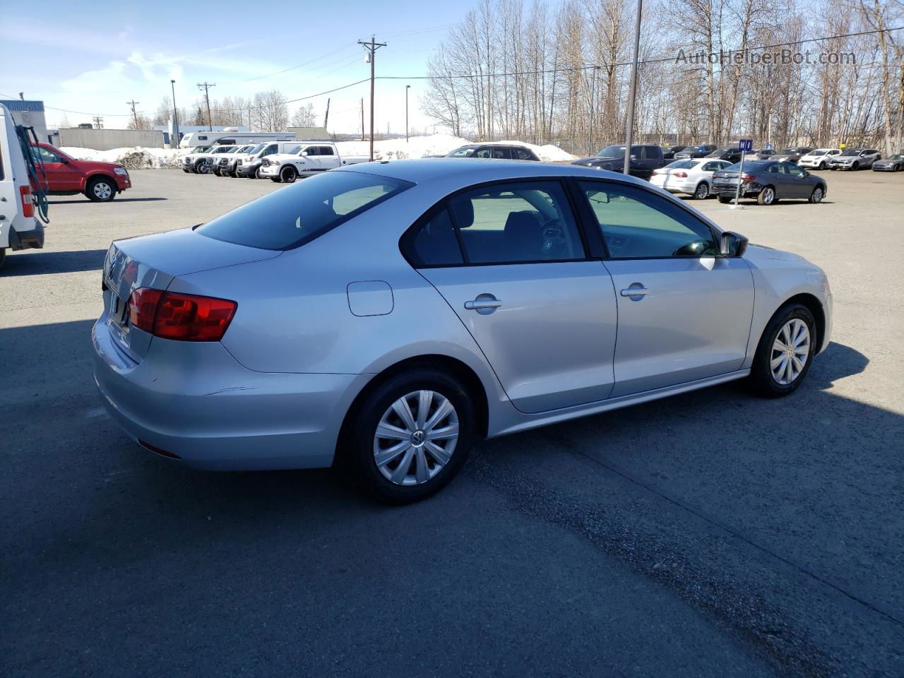 2014 Volkswagen Jetta Base Silver vin: 3VW2K7AJXEM237440