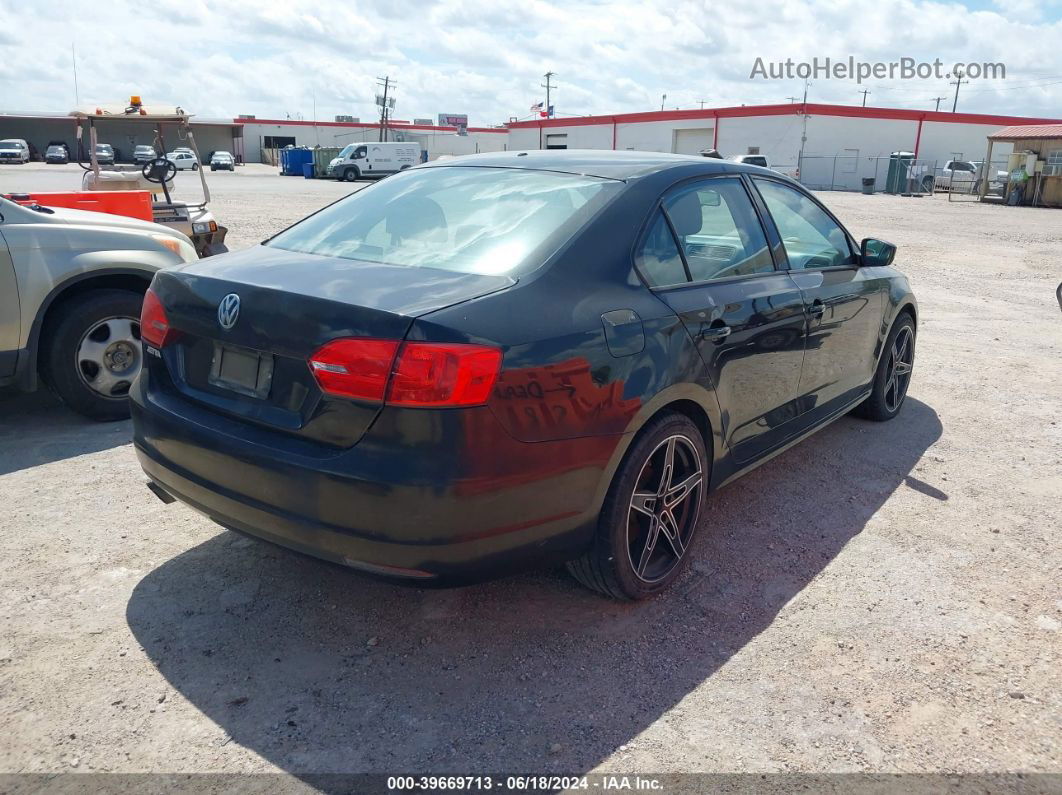 2014 Volkswagen Jetta 2.0l S Black vin: 3VW2K7AJXEM404721