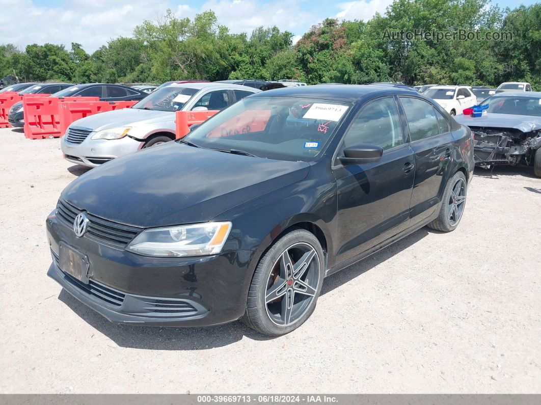 2014 Volkswagen Jetta 2.0l S Black vin: 3VW2K7AJXEM404721