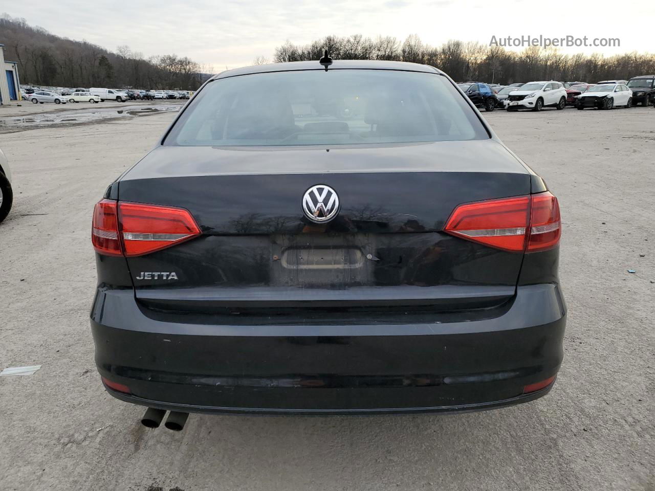 2015 Volkswagen Jetta Base Black vin: 3VW2K7AJXFM209834