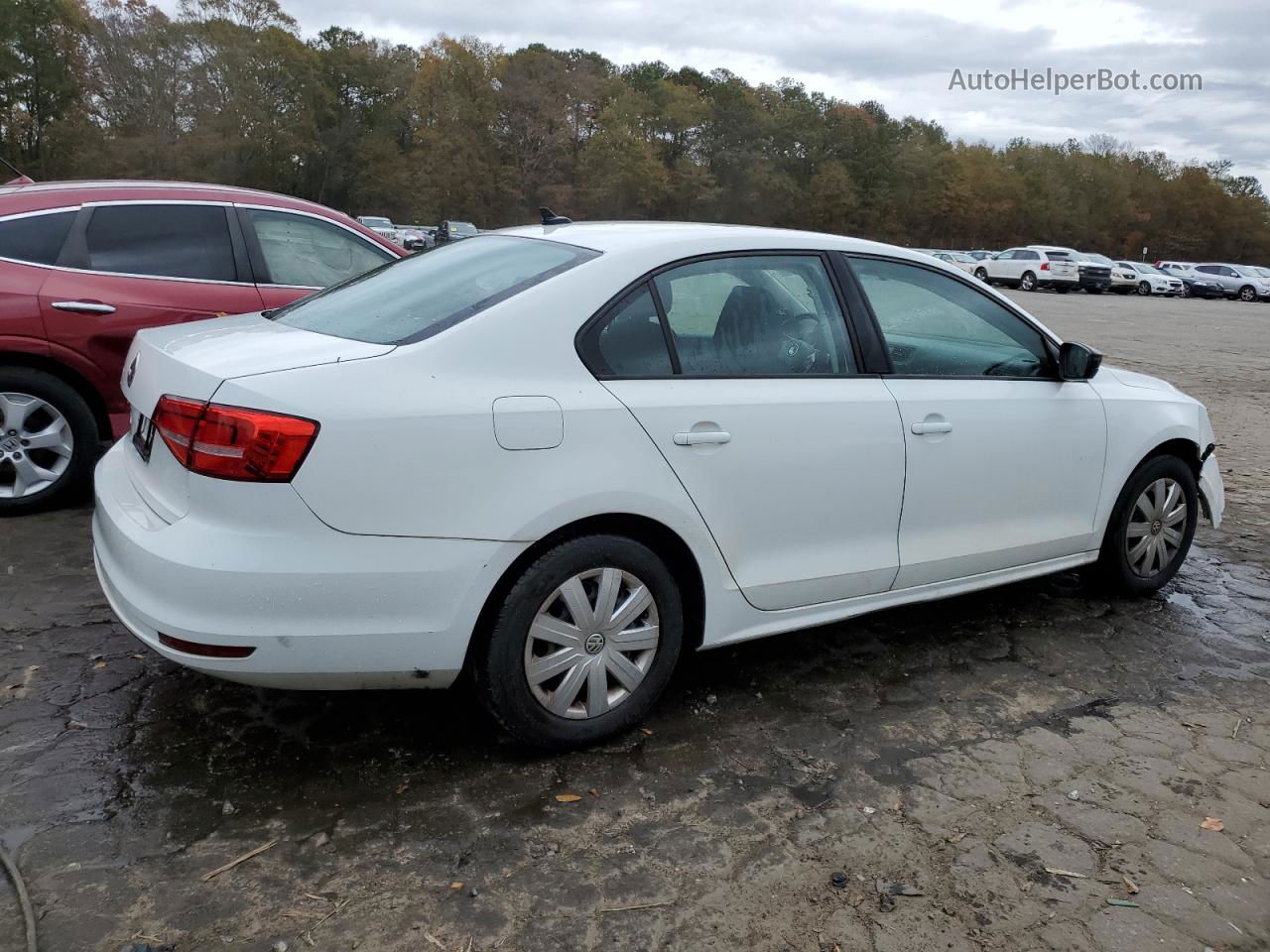 2015 Volkswagen Jetta Base White vin: 3VW2K7AJXFM347213