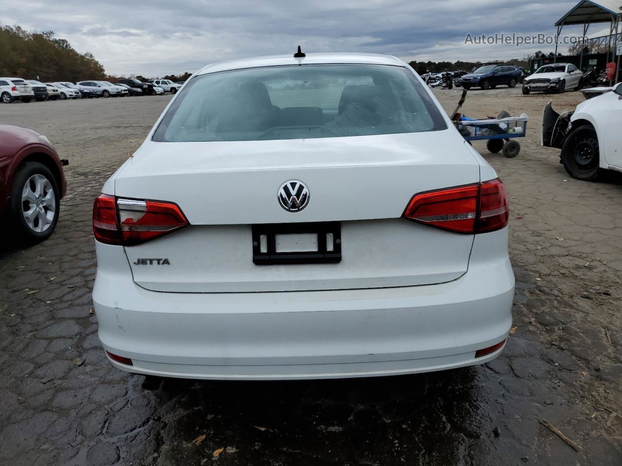 2015 Volkswagen Jetta Base White vin: 3VW2K7AJXFM347213