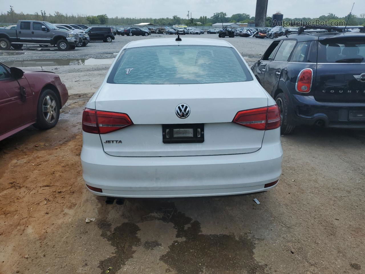 2015 Volkswagen Jetta Base White vin: 3VW2K7AJXFM350791