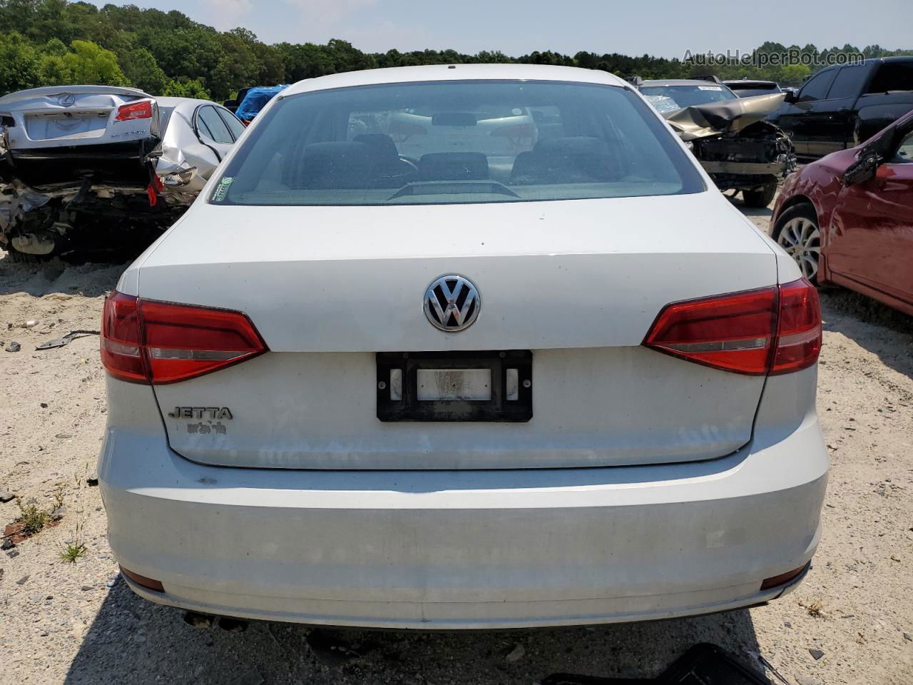 2015 Volkswagen Jetta Base Белый vin: 3VW2K7AJXFM351195