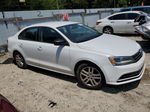 2015 Volkswagen Jetta Base White vin: 3VW2K7AJXFM351195