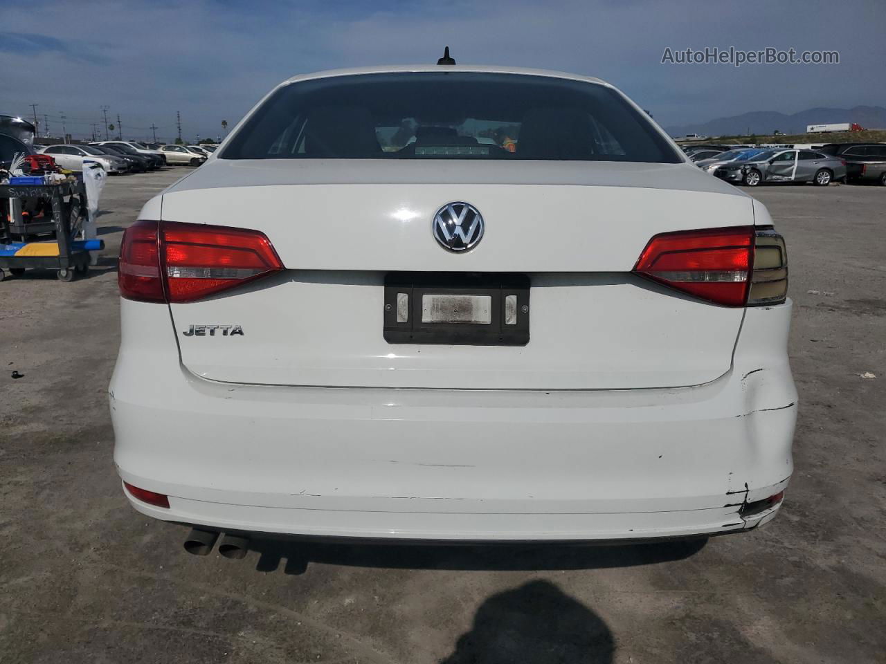 2015 Volkswagen Jetta Base White vin: 3VW2K7AJXFM354503