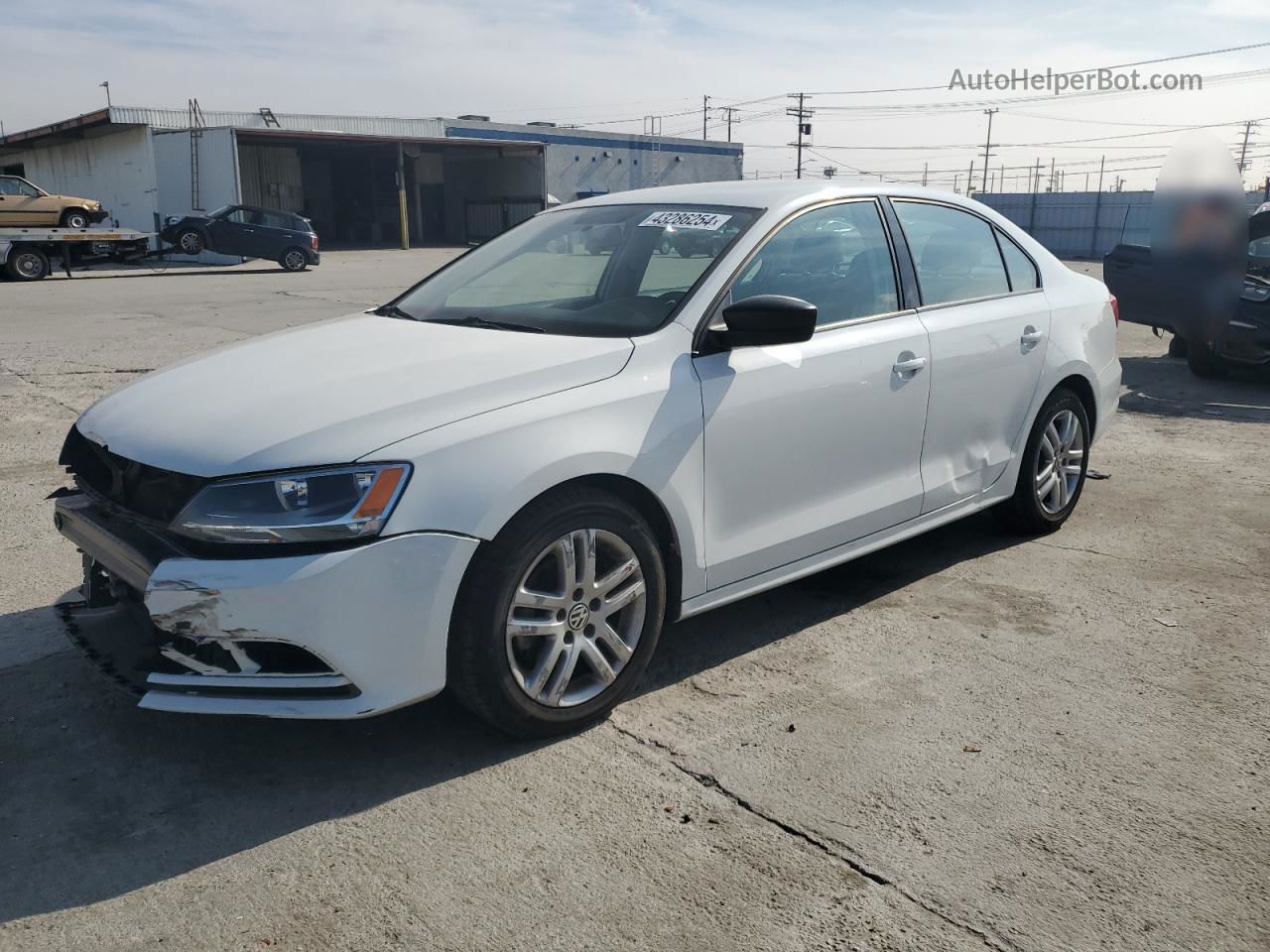 2015 Volkswagen Jetta Base White vin: 3VW2K7AJXFM354503