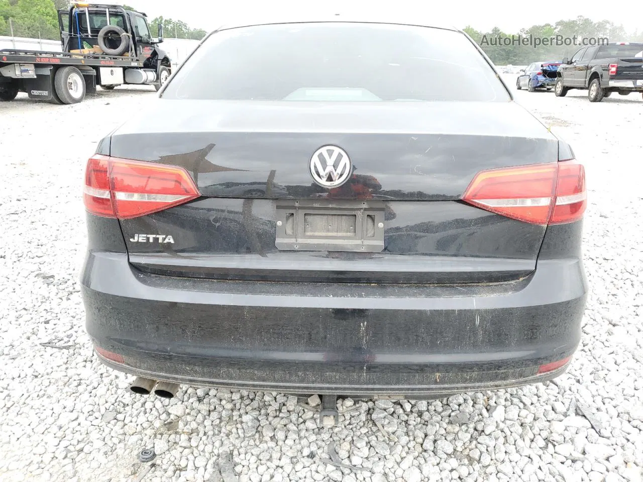 2015 Volkswagen Jetta Base Black vin: 3VW2K7AJXFM418426