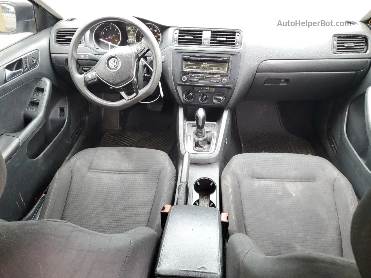 2015 Volkswagen Jetta Base Черный vin: 3VW2K7AJXFM418426