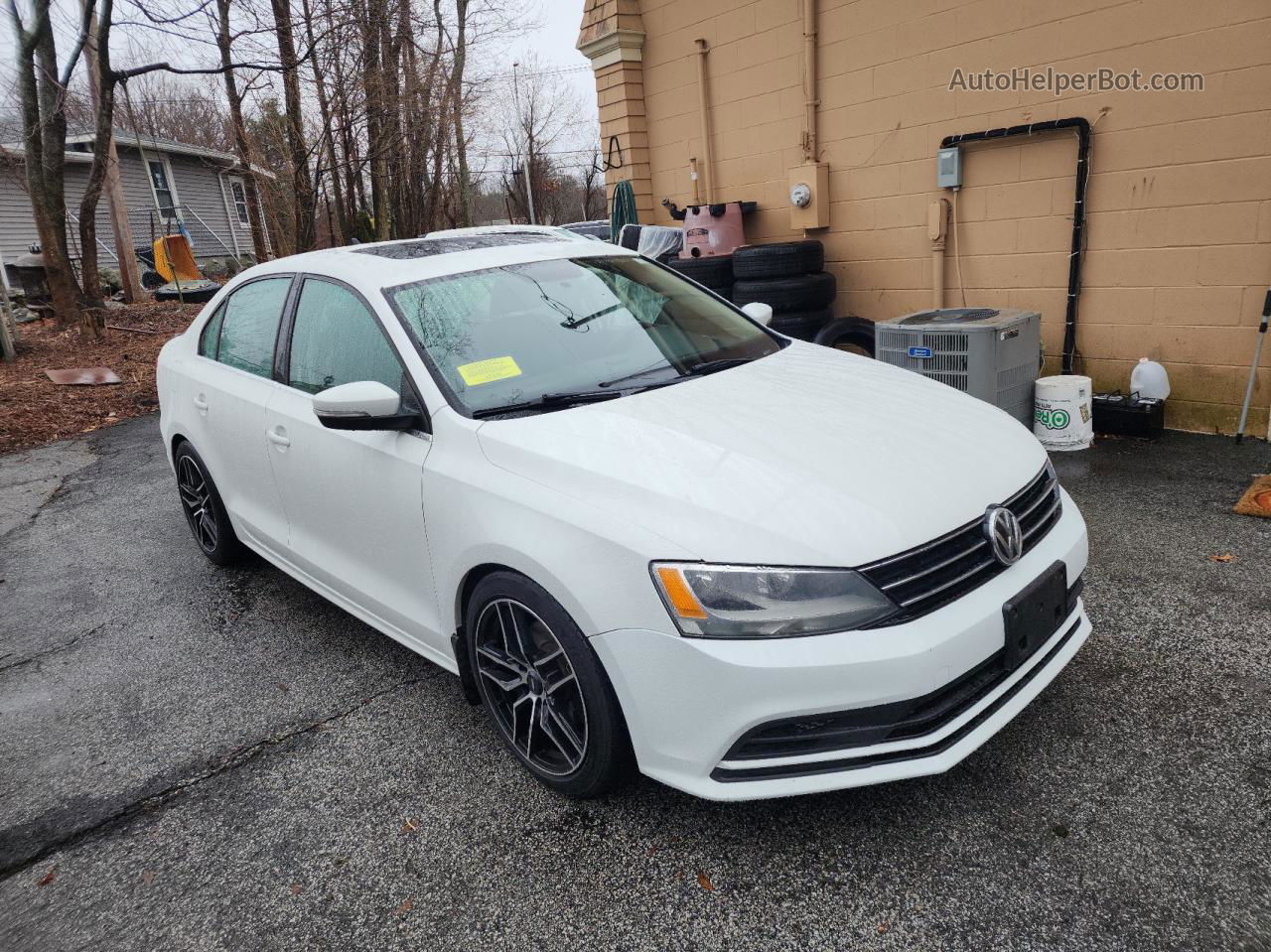 2015 Volkswagen Jetta Tdi White vin: 3VW3A7AJ1FM262106