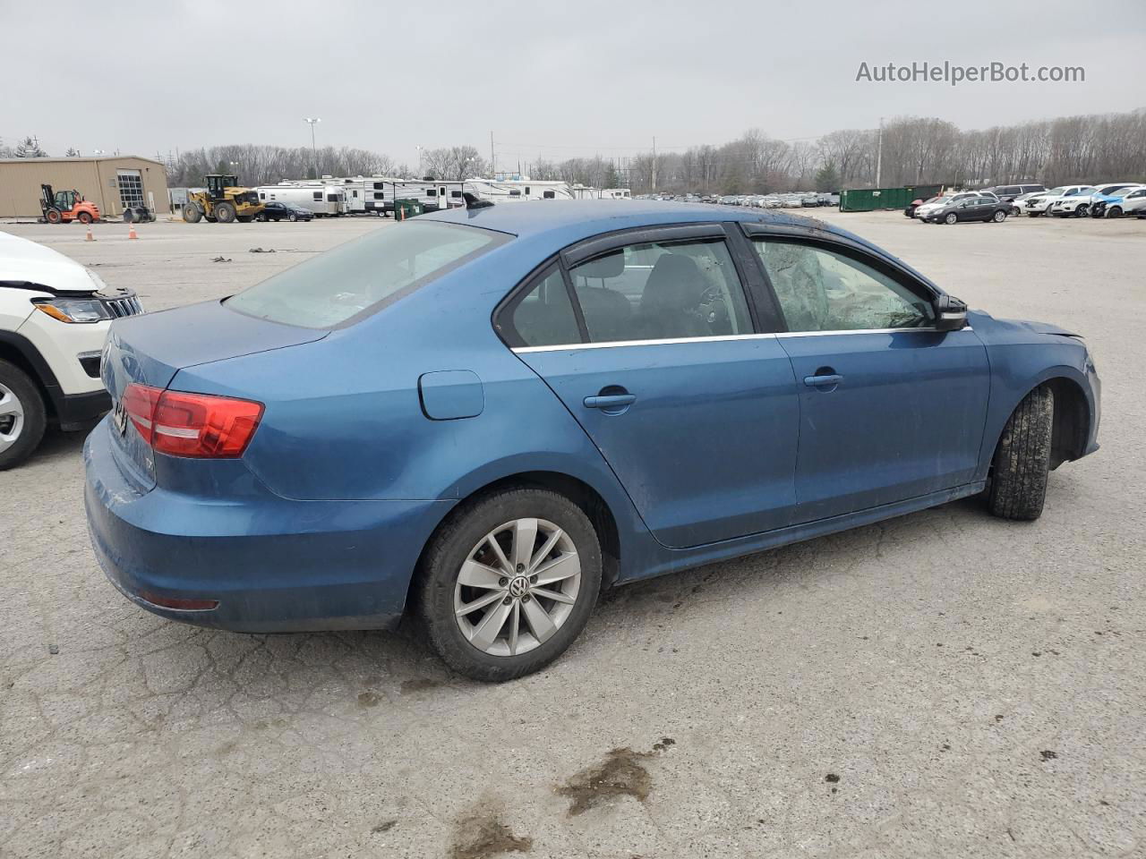 2015 Volkswagen Jetta Tdi Blue vin: 3VW3A7AJ5FM320203