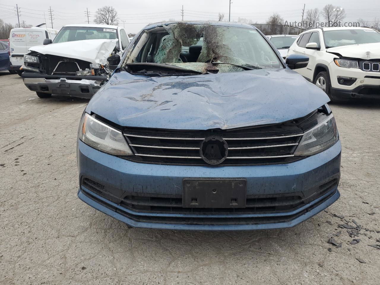 2015 Volkswagen Jetta Tdi Blue vin: 3VW3A7AJ5FM320203