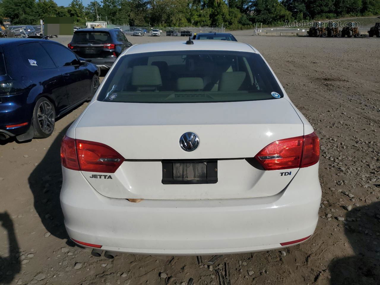 2014 Volkswagen Jetta Tdi White vin: 3VW3L7AJ0EM357863