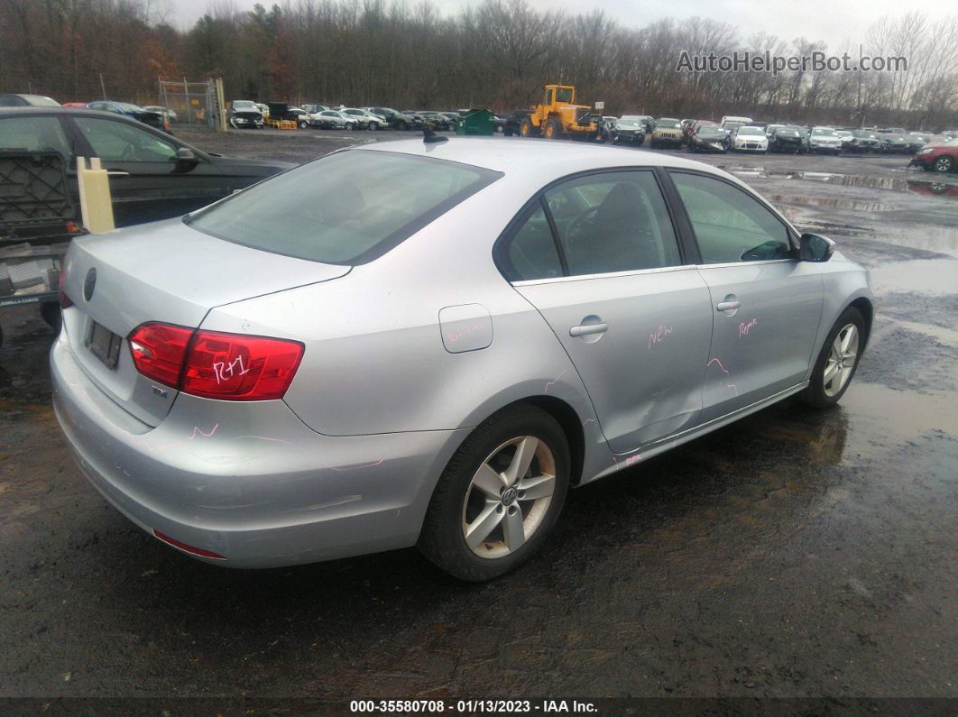 2013 Volkswagen Jetta 2.0l Tdi Silver vin: 3VW3L7AJ1DM442760