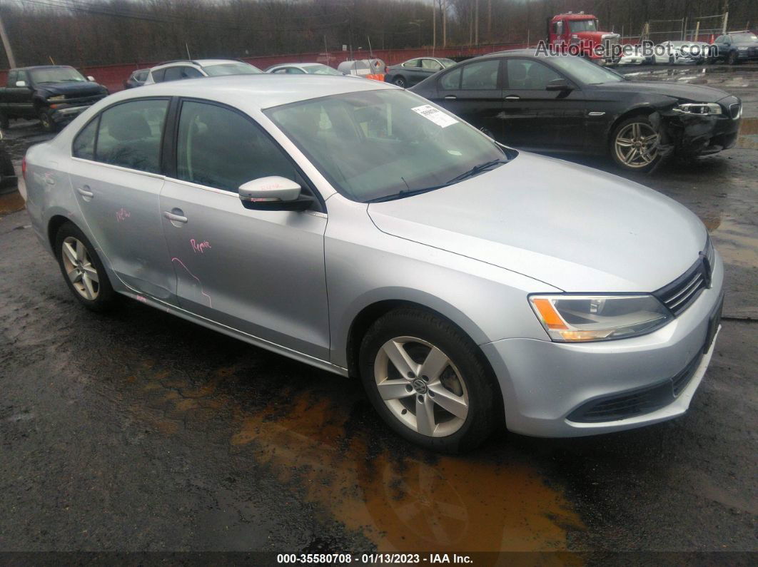 2013 Volkswagen Jetta 2.0l Tdi Silver vin: 3VW3L7AJ1DM442760