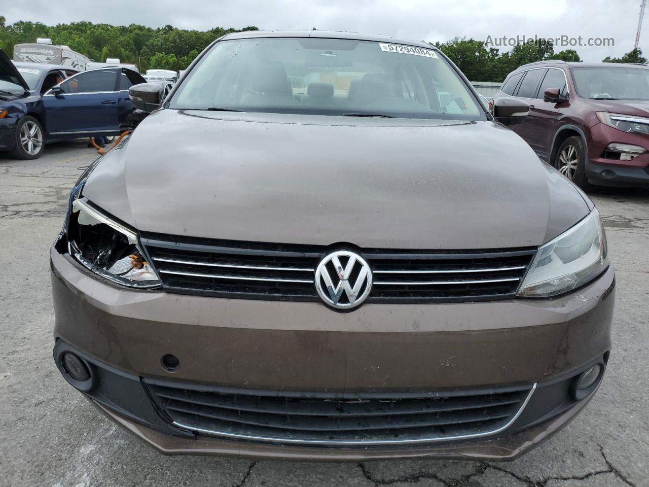 2014 Volkswagen Jetta Tdi Brown vin: 3VW3L7AJ2EM361610