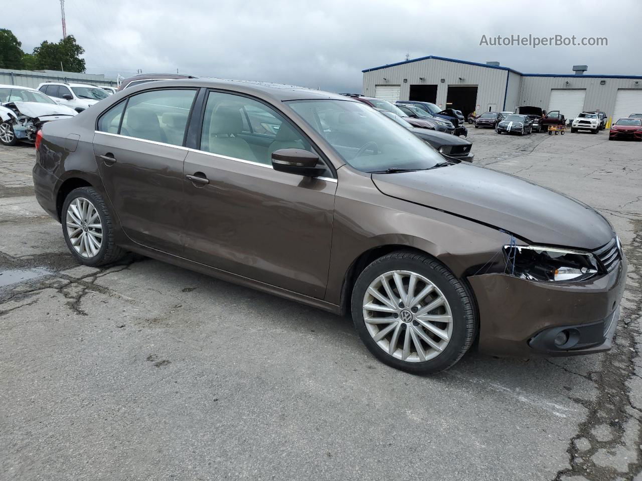 2014 Volkswagen Jetta Tdi Brown vin: 3VW3L7AJ2EM361610