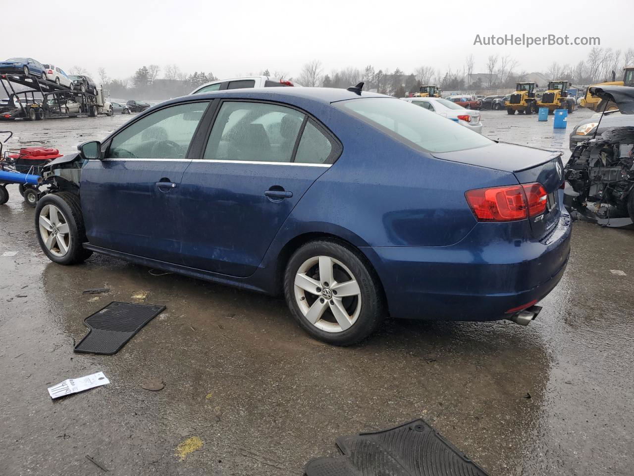 2014 Volkswagen Jetta Tdi Синий vin: 3VW3L7AJ2EM368282