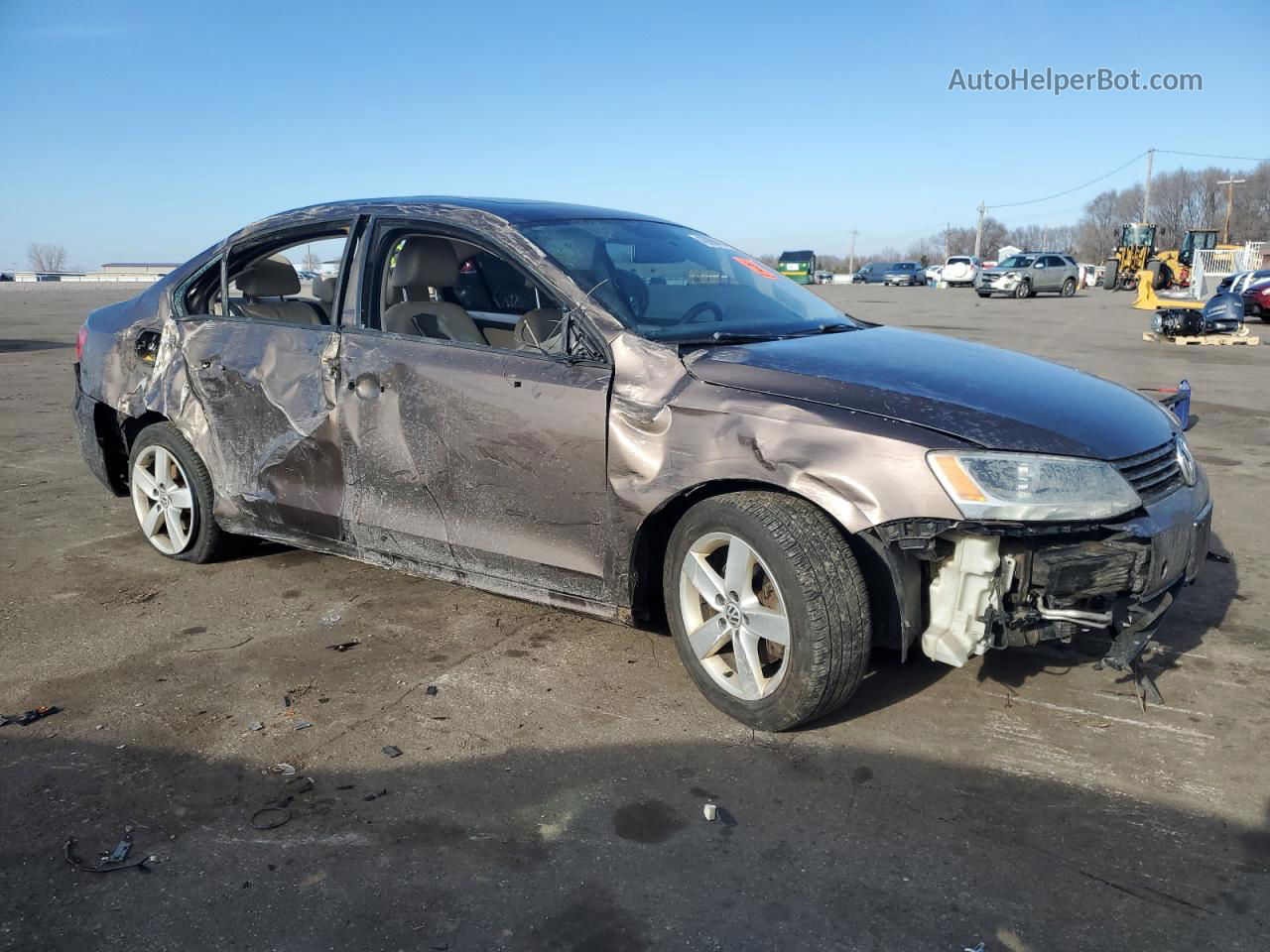 2011 Volkswagen Jetta Tdi Коричневый vin: 3VW3L7AJ3BM091038