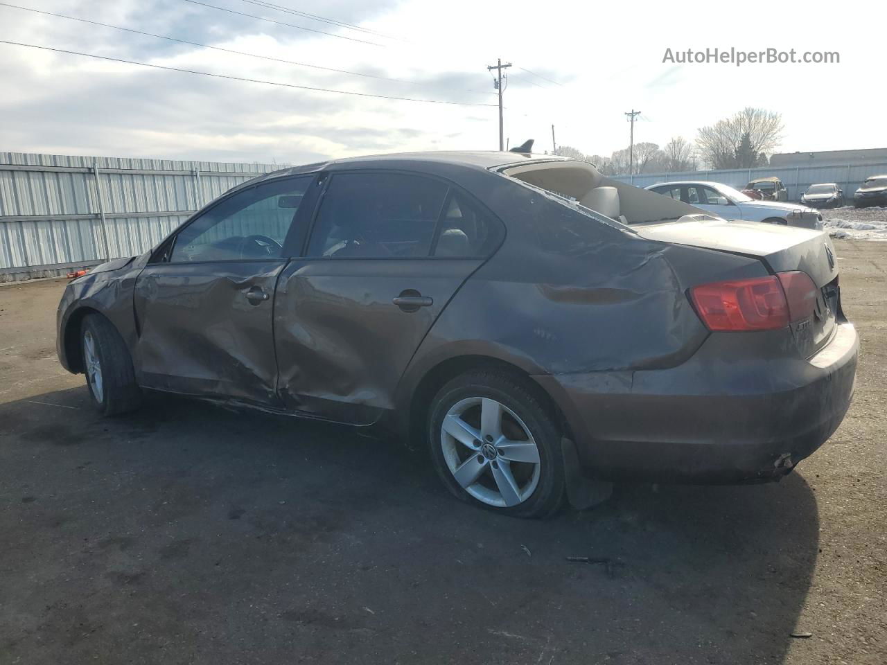 2011 Volkswagen Jetta Tdi Brown vin: 3VW3L7AJ3BM091038